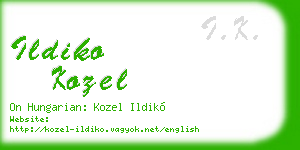 ildiko kozel business card